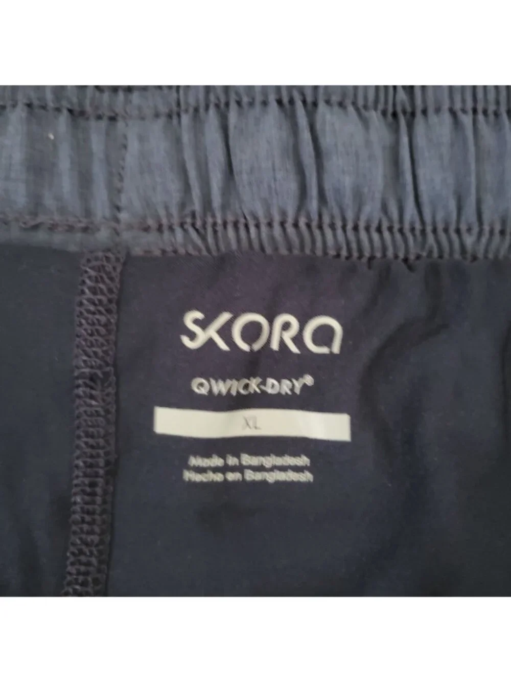 Skora Men's Run Real 2-In-1 Running Shorts and Pants Indigo Ink Chambray Size XL